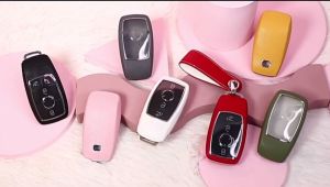 MOOGU Mercedes Benz A B C E S Class Saloons GLA GLB GLC GLE SUV Macaroon PC Hard Case 360 Full Protection Car Key Cover Casing