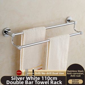 GAOERJIA | Stainless Steel Bathroom Towel Rack Double Rod