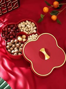 🇸🇬 Ready Stock Sweet Nut Snack Platter Candy Box Cookie Biscuit Container Plate Assortment Tray CNY Chinese New Year