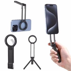 Foldable Magnetic Phone Holder Desktop Lazy Tripod Cell Phone Stand For Magsafe iPhone 16 15 14 13 12 Pro Max Smartphone Bracket