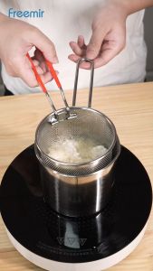 freemir panci multifungsi 3 in 1 multi deep fryer 12 cm bonus tatakan set panci penggorengan rebus dan panci 1-2 susun kualitas terbaik stainless steel saringan capitan klip makanan