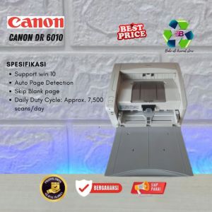 Scanner dokumen F4 Folio cepat Canon DR-6010C scanner kantor pemindaian dokumen scanner andal pemrosesan gambar canggih resolusi tinggi USB 2.0.