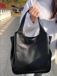 Aidrani   Genuine leather womens bag handbag large-capacity tote bag first layer cowhide one-shoulder armpit bag
