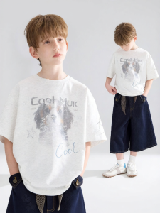 MUCMUKN | Cool and Quick-Drying Digital Puppy Print T-Shirt