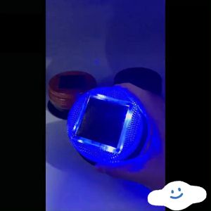 Giorgio Armani LED Solar Energy Car Flash Light - Red & Blue Strobe Beacon - Emergency Warning Alarm - Night Construction - Auto Truck Accessory