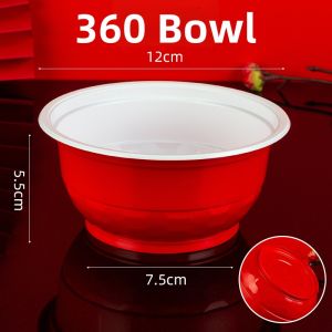 LUTUMEI | Red Disposable Heat-resistant Thickened Biodegradable Food-grade Soup Bowl
