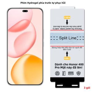 3 HD Tự Chữa Bệnh Hydrogel Bảo Vệ Màn Hình Cho Danh Dự 400 Pro Mặt Trước Có Ốp Lưng Thân Thiện Dụng Cụ Sửa Bao Gồm Lắp Đặt Dễ Dàng