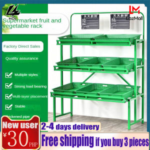 HOL Supermarket shelves fruit and vegetable rack with basket trays metal display rack convenience store