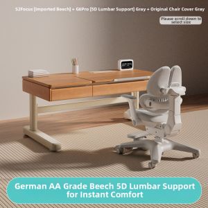Hbada | Childrens Adjustable Study Table Solid Wood Writing Desk