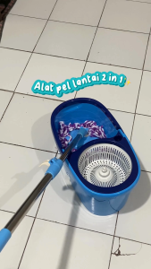 BOLDe Super Mop Unicorn: Alat Pel Putar Ember 2 IN 1 Peras Otomatis
