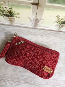 dompet rajut hp dua ruang by syafa id