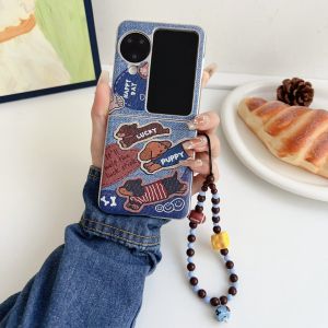 Oppo Find N3 Flip Phone Case New N2 Flip Cute Dog Foldable Screen Anti-Fall Ultra-Thin Hard Shell Women Cartoon Personality Fashion