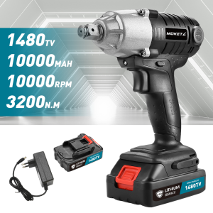 บล็อกไฟฟ้า 21V/48V ประแจไฟฟ้า บล็อกแบตเตอรี่ บล็อกไร้สาย บล็อกแบต แบต Li-ion 2ก้อน Brushless Cordless Electric Wrench สว่านไฟฟ้า การเจาะไฟฟ้า 520 N.M