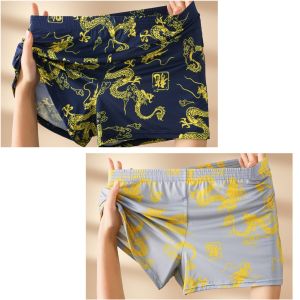 Cool Dragon Pattern Boxer Shorts Mens Fashionable Flat Angle Underwear Comfortable Cotton Youth All Season Luxury Arro Pants
