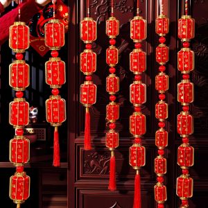 New 2026 Horse Year New Year Lantern New Years Eve Red Lanterns Hanging Tree Door Balcony Outdoor Lantern String Spring Festival Decoration