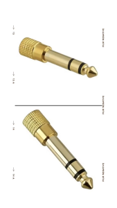 Gold Plated Basics Guitar and Mic Adapter Male to Female audio Stereo Headphone Adapter