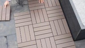 11PCS Wood Floor Decking Outdoor Garden Decoration Plastic Floor Tiles Balcony Flooring Lantai Papan Kayu 园艺地板