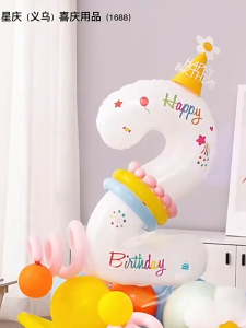 [Tặng Bóng Số+Bơm] Set Trang Trí Sinh Nhật Cho Bé Cao Cấp - Bong Bóng Happy Birthday Bóng Hình Dây Cờ Tam Giác