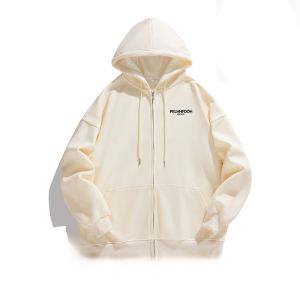 เสื้อแจ็คเก็ตคาร์ดิแกนคอวีมีซิปสำหรับผู้หญิง ทรงหลวม แขนยาว ปกติ ฤดูใบไม้ผลิและฤดูใบไม้ร่วง ผ้าผสมคอตตอนและโพลีเอสเตอร์