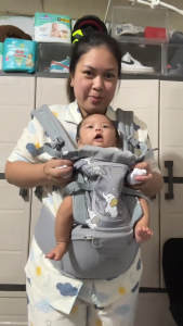 Dr. Isla Baby Carrier with Hip Seat for 0-12 months Newborn Hip Stool Windproof Hood Multi-Storage Design Ergonomic & Comfortable for Infant AF10