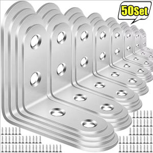 30 ชุด ขายึดมุมฉาก / ข้อต่อรูปตัว L สแตนเลส ขายึดมุมฉากพร้อมสกรู / ข้อต่อมุมฉาก 90 องศา ขายึดแบบยึด