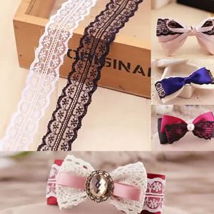 1 Meter/lot Multicolor Pleated Organza Embroidered Lace Trim Ribbon Fabric DIY For Costume Gathered Wedding Dress Sewing Craft