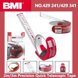 BMI 2m/3m Precision Quick Telescopic Tape Measure with mm Graduation for Designer Decorator NO.429 241/429 341