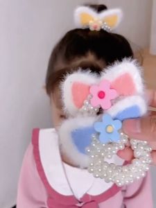 Bayar Di Tempat - Ikat Rambut Anak Lucu Motif Telinga Kucing Gaya Korea Import / Ikat Rambut Anak