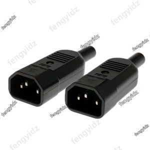 Cổng Kết Nối Cáp Thẳng 16A 250V IEC Đầu Nối C13 C14 Loại Cái Và Loại Đực Có Thể Nối Lại 3 Chân Ổ Cắm AC Phích Cắm Công Nghiệp - BK