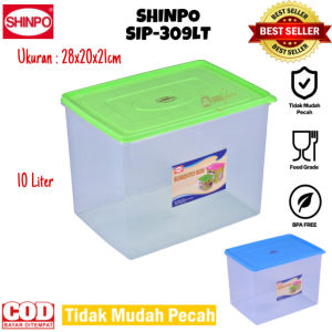( BISA COD ) PROMO Shinpo Sorento SIP 309 LT /Kotak Kue Plastik Polos / Kotak Makan / Food Storage / Tempat Kue / Kotak Cemilan-10LITER