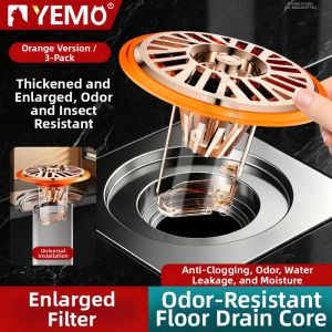 YEMO | Hair Filter Anti-Clog Insect Repellent Odor Control Bathroom Drain Plug