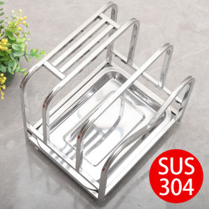 304 Stainless Steel Knife Holder Kitchen Cutting Board Storage Rack Chopsticks Cage Integrated Kitchen Knife Chopping Board Knife Holder Storage
