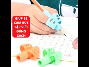Hộp 03 Đệm tay cầm bút silicon PENCIL GRIPS kê tay xỏ ngón định vị cho bé tập viết đúng cách - Gia dụng Phước Hòa
