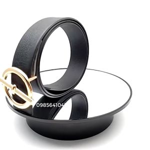 Mặt khoá dây lưng da nam mặt tròn chéo 3.5cm lắp vừa dây 32 đến 34cm thời trang