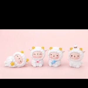 Ornamen Miniatur Domba sheep Lucu Untuk Dekorasi Pajangan Kecil Pajangan Mobil