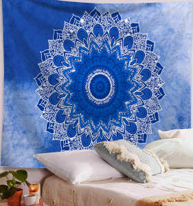 VIKAMA Bohemian Print Tapestry Living Room Bedroom Wall Hanging Yoga Indoor Background Meditation Room Wall Decoration