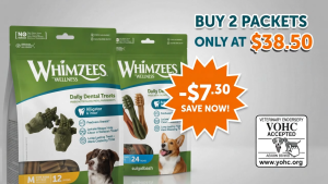 [Save $7.30] Whimzees Dental Treats For Dogs Value Bag I Pawpy Kisses