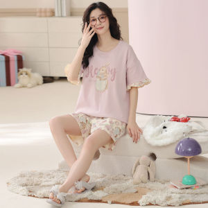 MiiOW | Cotton Summer Short Sleeve Sleepwear Set for Women