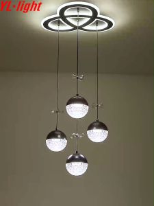 Restoran kristal chandelier kamar tidur mewah cahaya dekoratif kreatif modern meja makan rumah Lampu langit cahaya pendant rumah bar chandelier 12