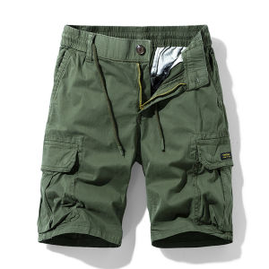 CHAFEI | Multiple Pockets Pure Cotton Five-Pocket Drawstring Shorts