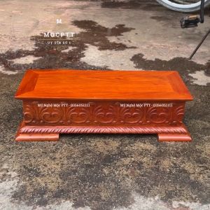 Đế Chữ Nhật gỗ Hương Đá kích thước 50 x 23 x 14 Cm kê tượng gỗ đồ trang trí