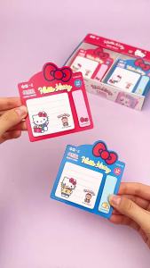YIZHENG | Bộ Đánh Dấu Trang Và Giấy Ghi Chú Hello Kitty Sanrio Nhãn Dán Hoạt Hình Trang Trí Sổ Tay Học Sinh