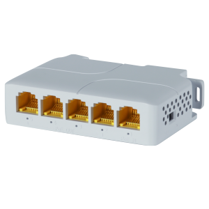 Hisource 5 Port 1000Mbps POE Extender Network Switch Repeater Support IEEE802.3af/at/bt 100m for POE Switch NVR IPC