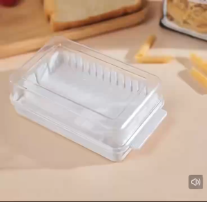 Butter Cutting Tray Butter Storage Box Cheese Cube Cut Slice Butter Grid Container with Cover Kotak Mentega Bekas