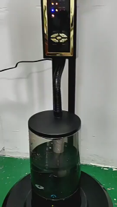 Mist Fan with Remote Mist Electric Fan Water Air Cooling Household Spray Fan Vertical Ice Water Cooler with Wheels Large Water Tank  3 Speeds Winds for Home Office Warehouse