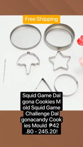 Candy Squid Game Permen Bulat Viral & 1 Box Isi 10 Pcs