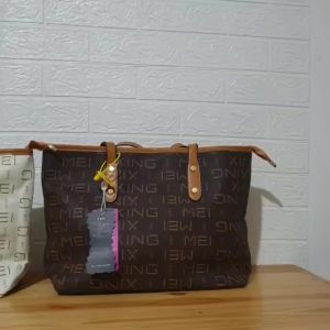 BJ62864 - COFFEE/BEIGE - TAS SLEMPANG JINJING TOTEBAG HANDBAG TAS WANITA FASHION IMPORT MODIS ELEGAN TERMURAH TERLARIS TERBARU BAGSTORE JAKARTA TAS BATAM   ZCJ2864