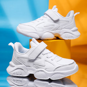 Sport Kids Running Shoes Lightweight Anti-Slip White Tennis Sneakers for Children Boys Girls Comfort School Flat Walking Shoes