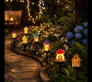 Đèn Nhà Hình Nấm Bằng Nhựa Năng Lượng Mặt Trời Sáng Tạo Chống Nước Trang Trí Sân Vườn Thích Hợp Cho Nhà Nghỉ Và Vườn.