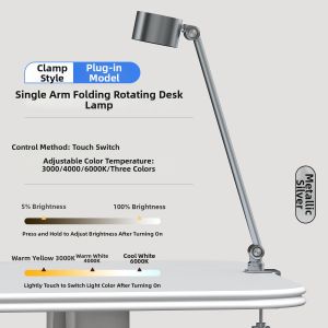 NAMEEKS | Flexible Reading Study Lamp with Swivel Arm